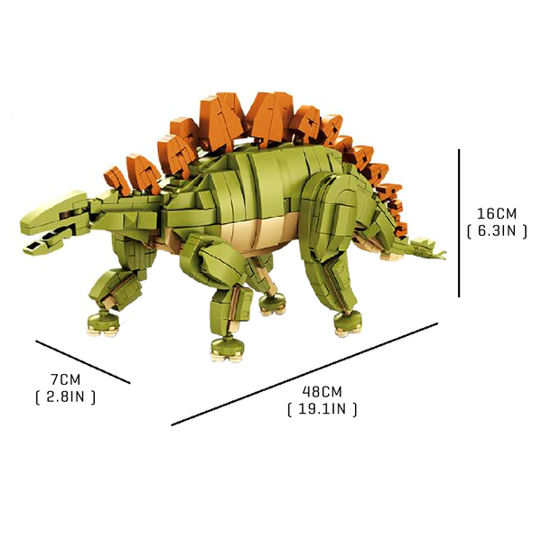 Strong Stegosaurus |  3d puzzle | nano blocks | brickcenter.myshopify.com