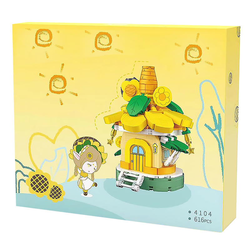 Tiny Sunny Sunflower House - Block Center 