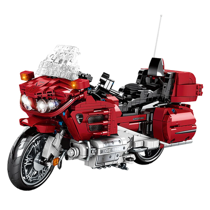 Red Touring Motorcycle - Block Center 