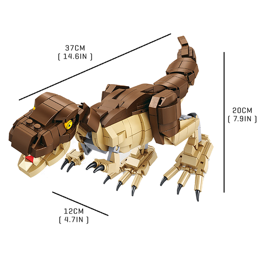 Fierce Brown T-Rex - Block Center