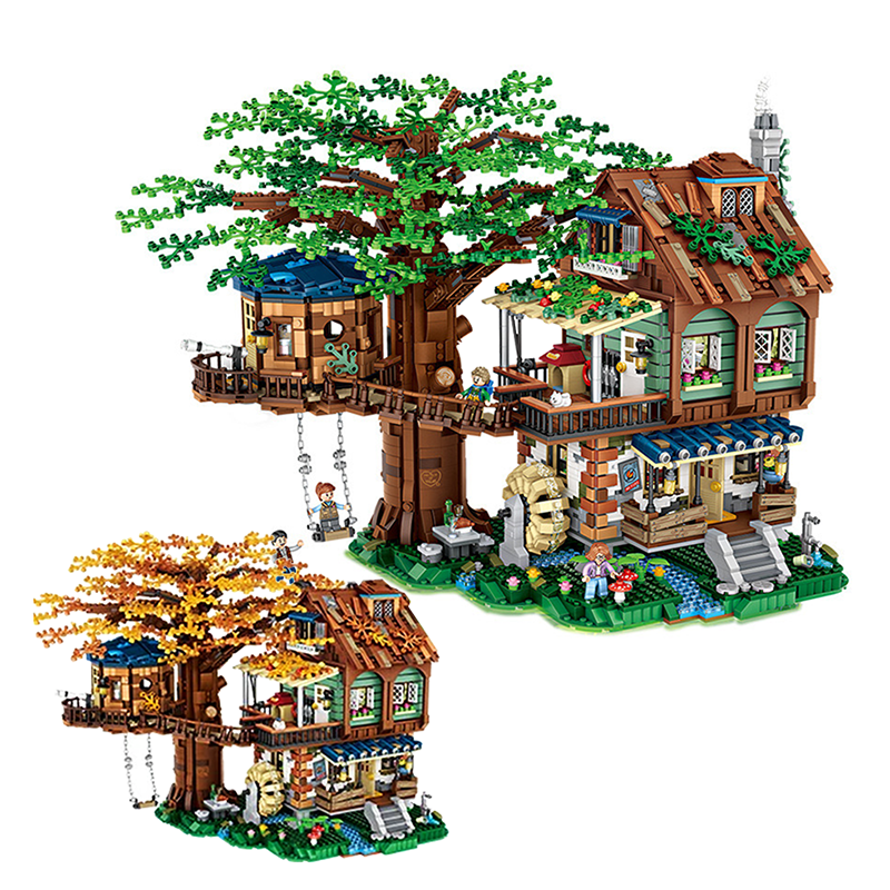 2 in 1 Spring and Autumn Tree House - Block Center 