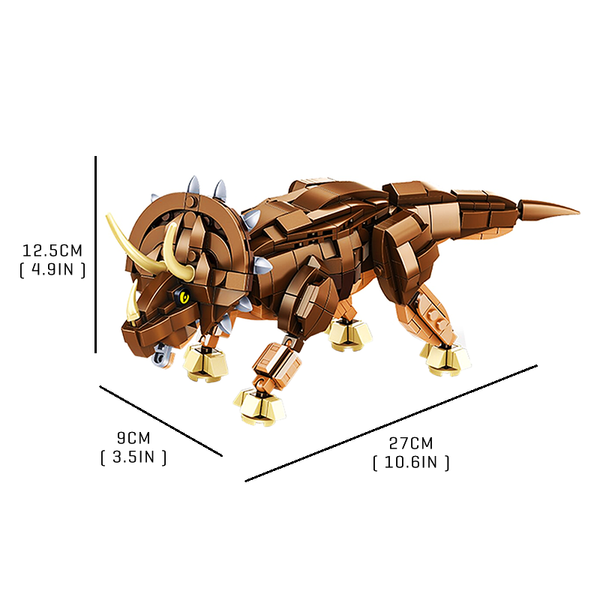 Brave Triceratops |  3d puzzle | nano blocks | brickcenter.myshopify.com