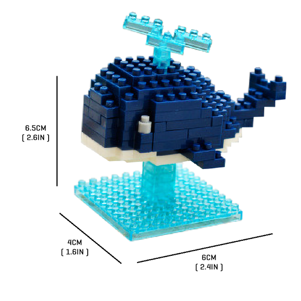 Tiny Fun Whale |  3d puzzle | nano blocks | brickcenter.myshopify.com