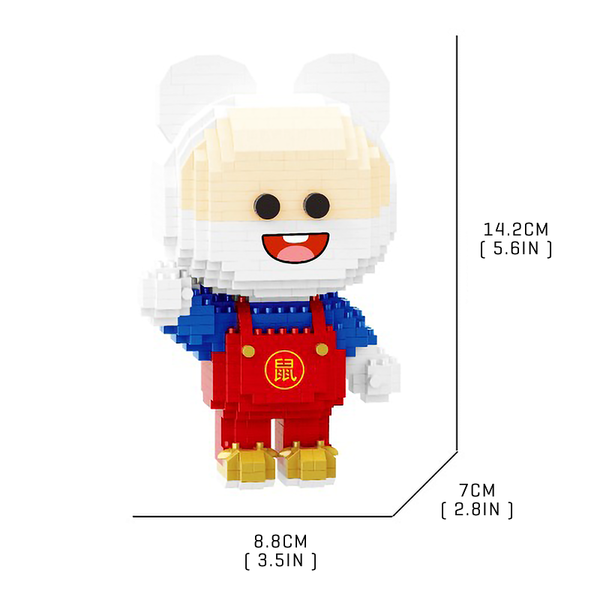 Little Happy Mouse |  3d puzzle | nano blocks | brickcenter.myshopify.com