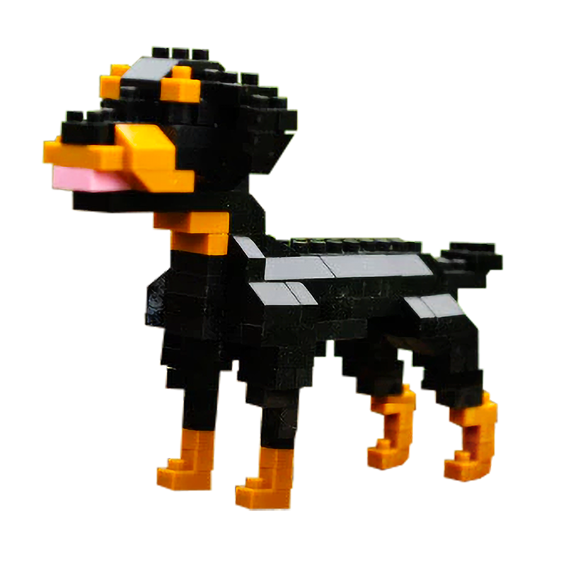 Little Rottweiler |  3d puzzle | nano blocks | brickcenter.myshopify.com