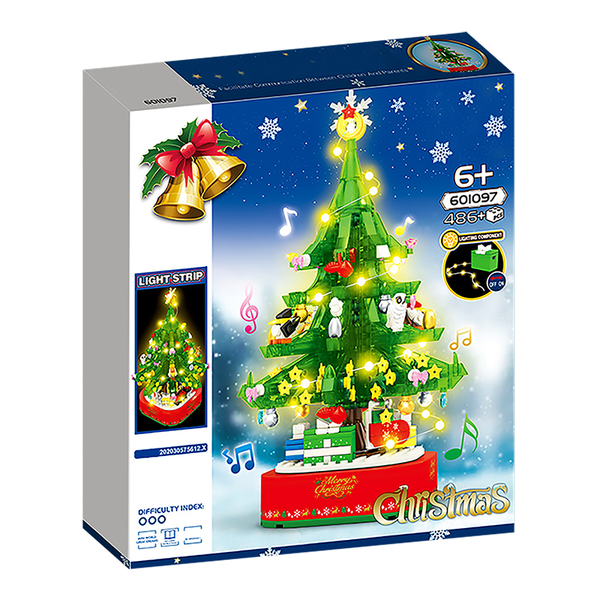 Musical Lighting &amp; Rotating Christmas Tree |  3d puzzle | nano blocks | brickcenter.myshopify.com